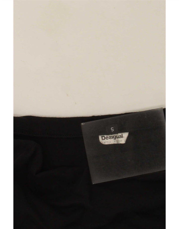 Desigual Leggings grafici da donna UK 10 Small Black Geometric