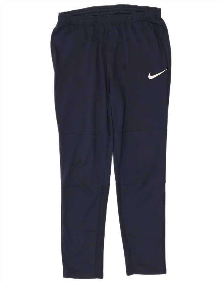 Pantaloni da tuta da uomo NIKE Dri Fit medio poliestere blu navy