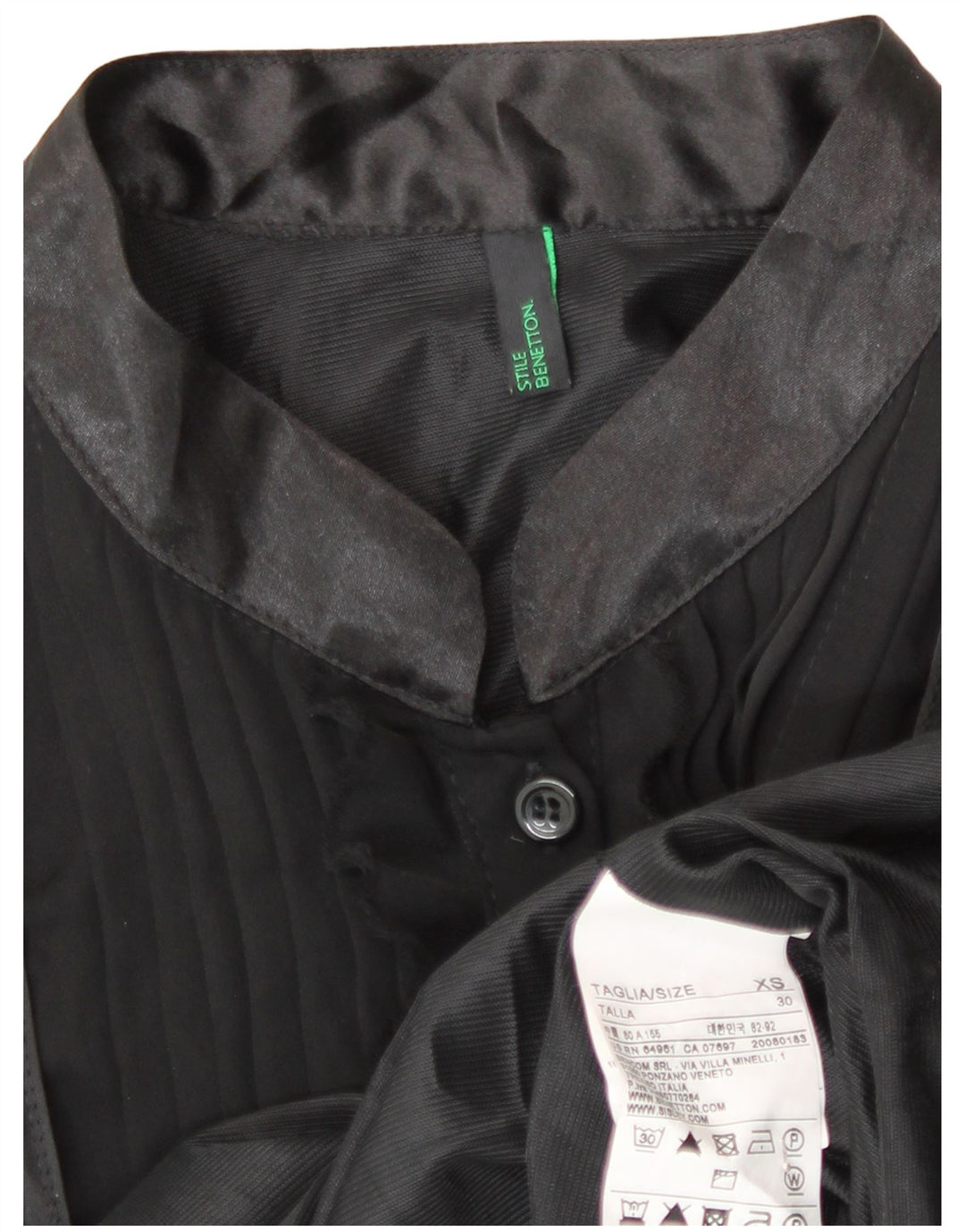 Abito tubino da donna Benetton UK 6 XS poliestere nero