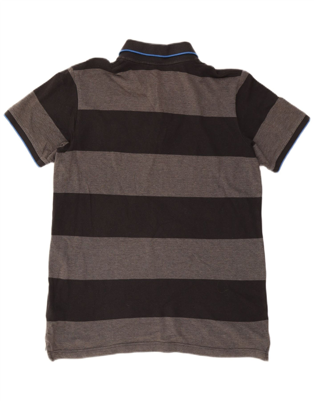 Polo da rugby da uomo Reebok grande in cotone a righe grigie