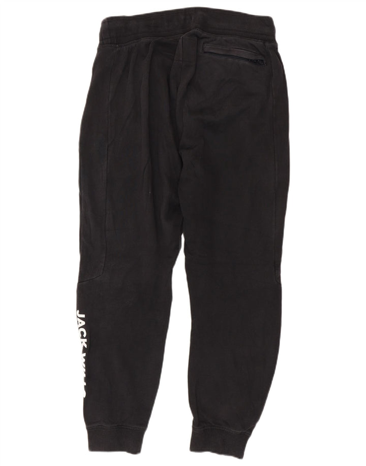 Pantaloni da tuta con grafica da uomo Jack Wills Joggers cotone medio nero