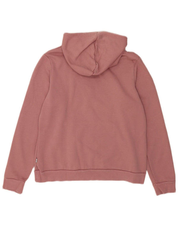 Felpa con cappuccio grafica da donna Puma UK 16 grande cotone rosa