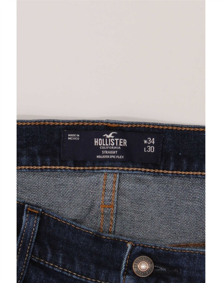 Jeans Hollister Flex Straight Uomo W34 L30 Blu