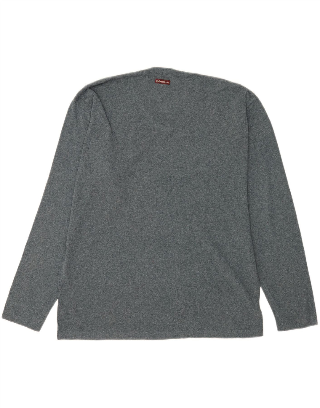 Marlboro Classics Maglione da uomo con scollo a V, grande acrilico chiazzato grigio