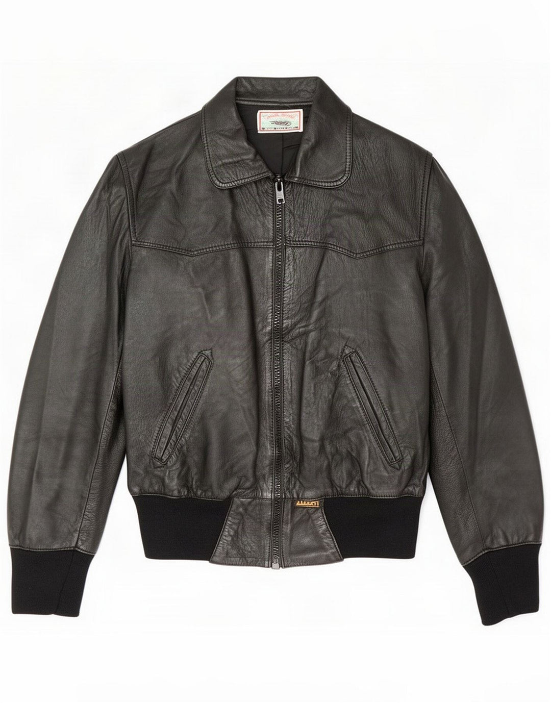 Giacca in pelle bomber da donna Albert UK 14 media nera