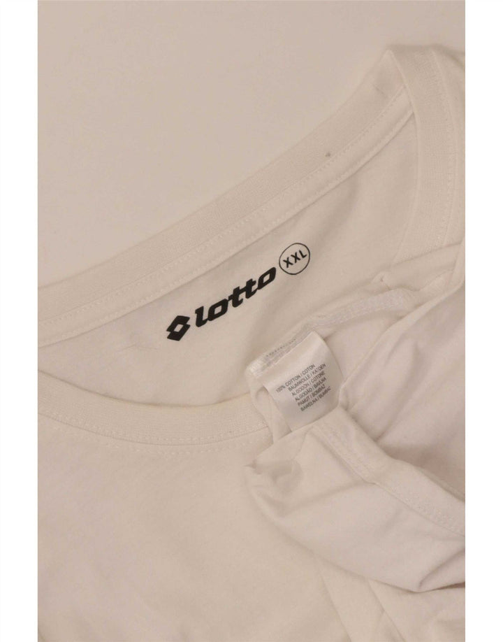 T-shirt da uomo Lotto Top 2XL cotone bianco