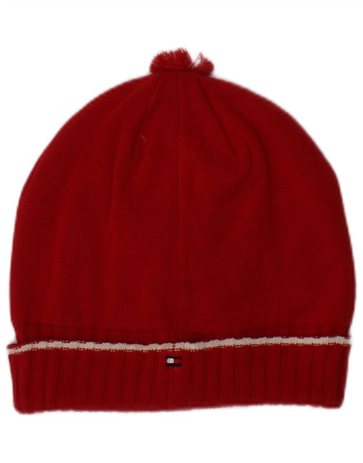 Tommy Hilfiger Donna Cappello Beanie Lavorato a Maglia Grande/XL Rosso Cotone