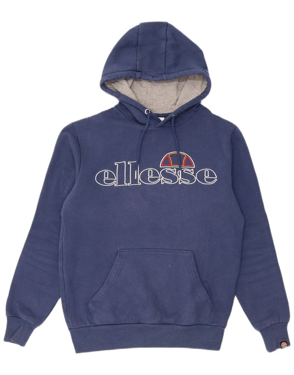 Felpa con cappuccio da uomo Ellesse, vestibilità regolare, grafica, piccola, in cotone blu navy