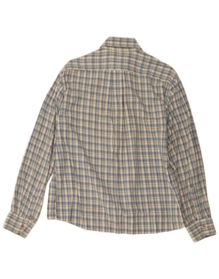 Camicia da uomo Slam in cotone a quadri piccoli blu