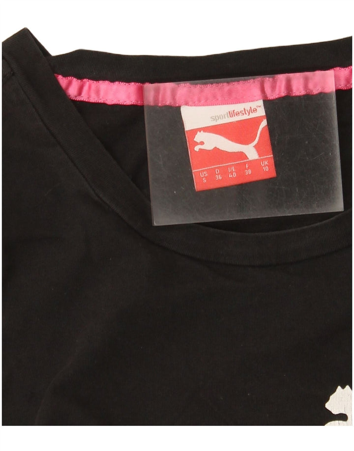 T-shirt grafica da donna Puma UK 10 piccola nera