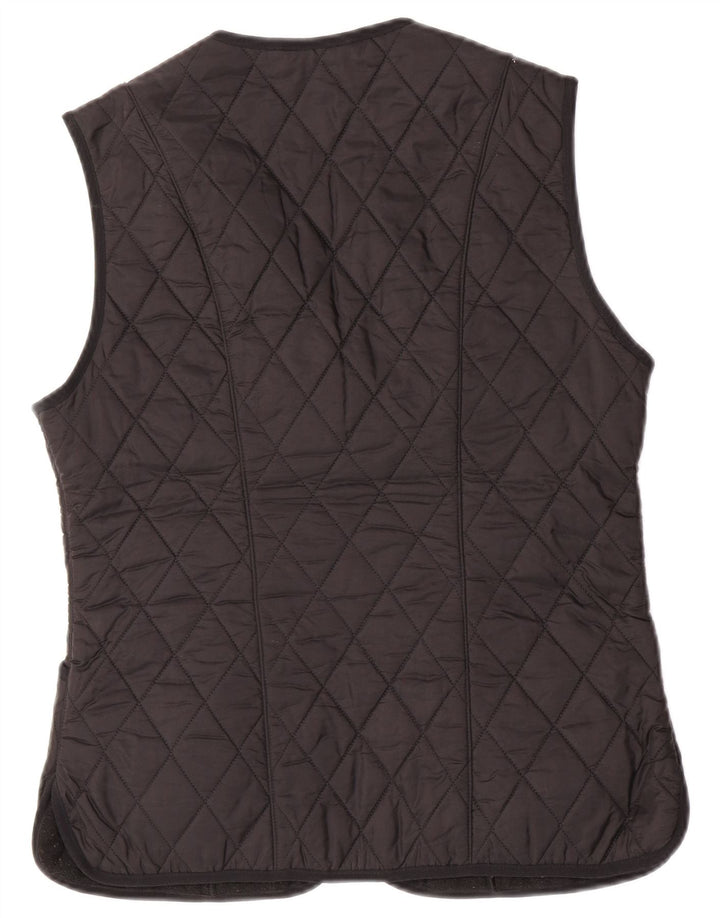 Gilet trapuntato da donna Barbour UK 10 piccolo nero in poliammide