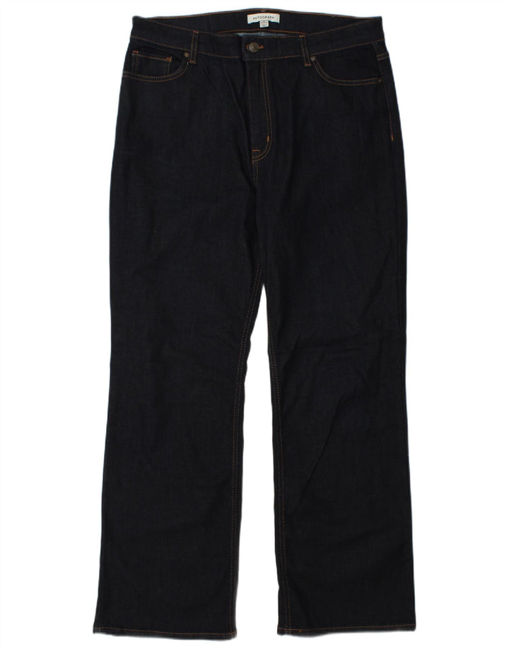 Jeans dritti da donna Marks & Spencer UK 16 Large W32 L30 Blu navy