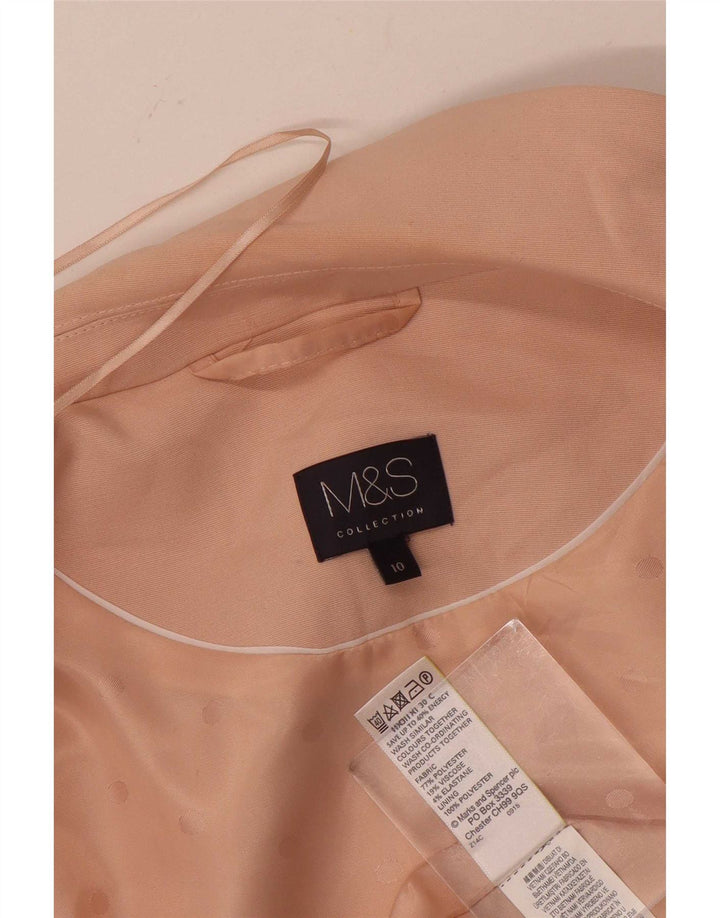 Giacca blazer senza maniche lunga da donna Marks & Spencer UK 10 piccola rosa