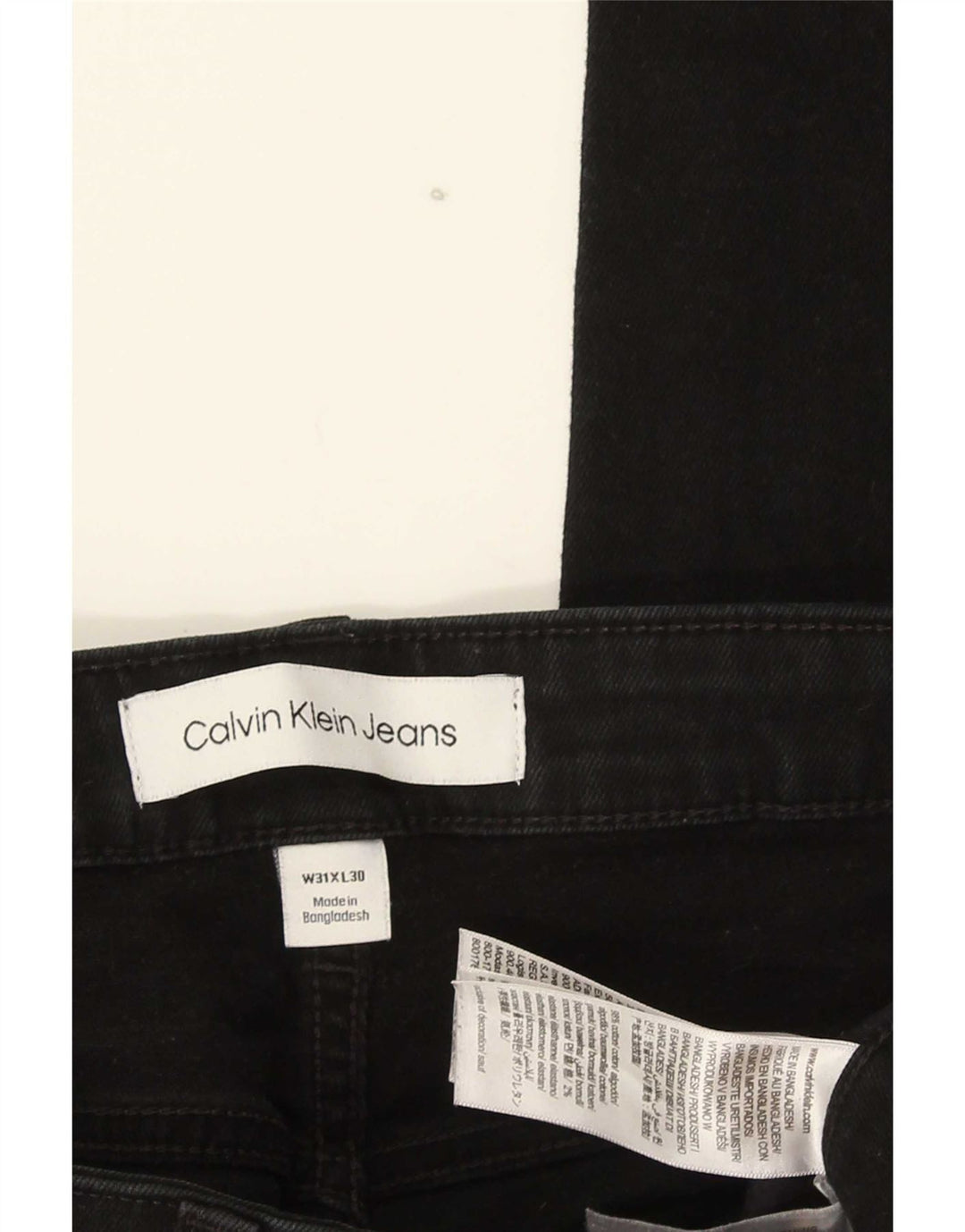 Jeans slim da uomo Calvin Klein W31 L30 cotone nero