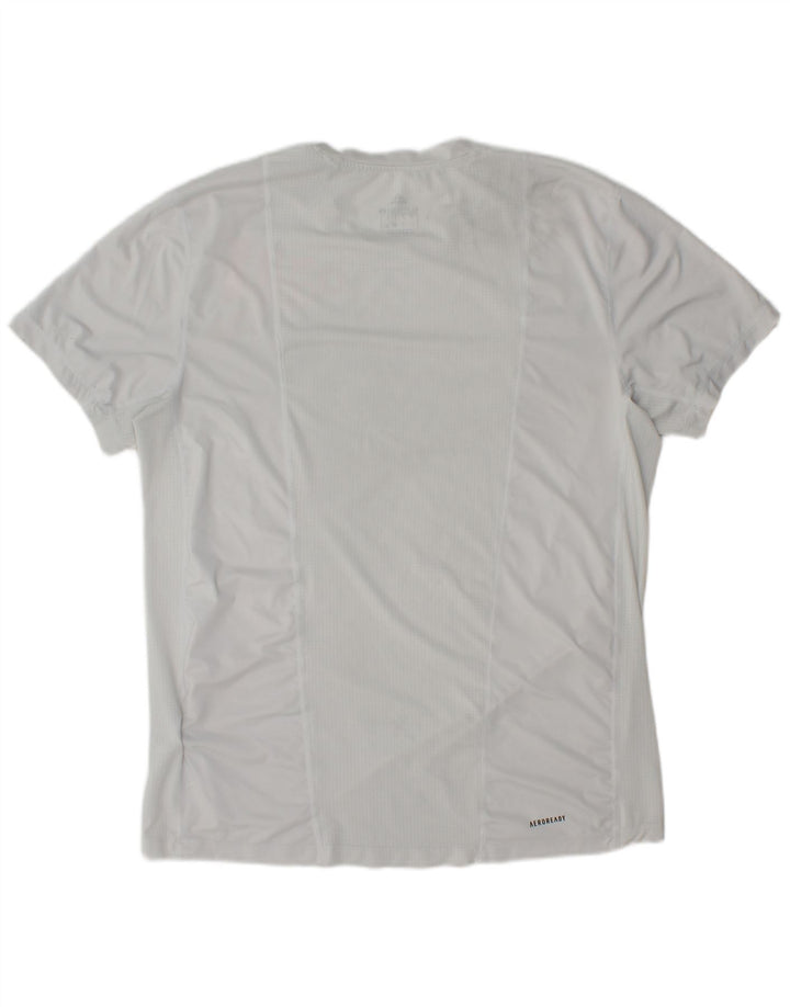 T-shirt grafica ADIDAS da uomo Aeroready, grande, in poliestere grigio