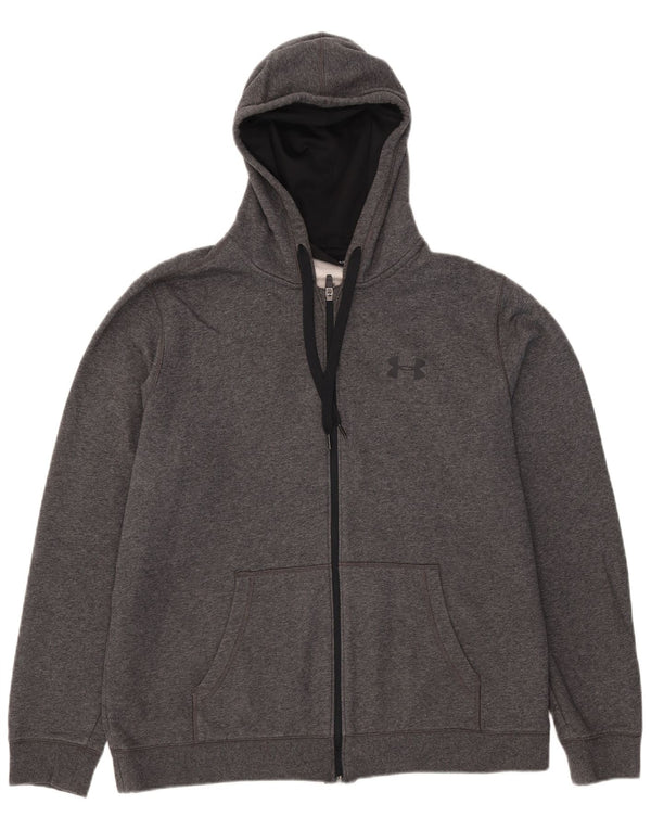 Felpa con cappuccio e zip Under Armour da uomo Cold Gear XL in cotone grigio