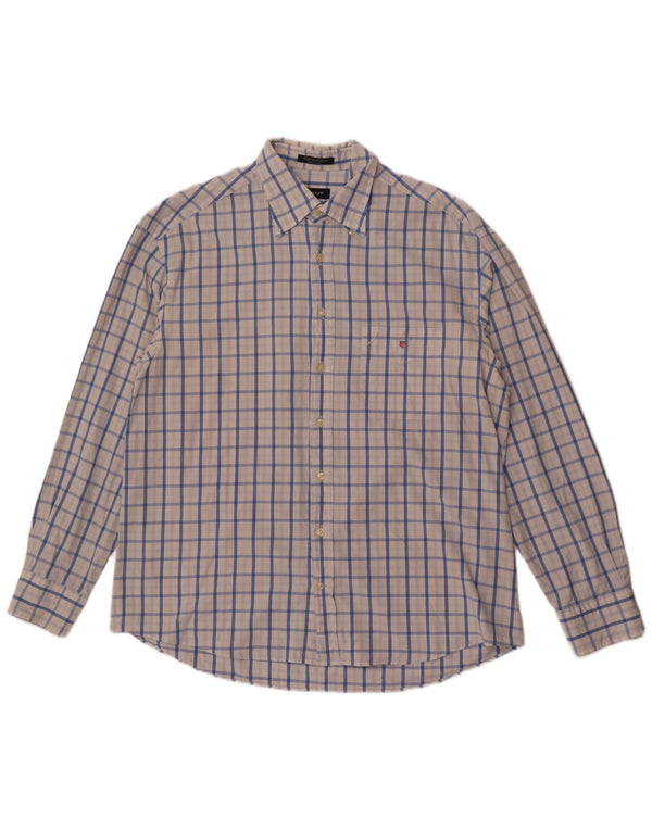 Camicia Gant da uomo vestibilità regolare XL in cotone a quadri bianchi