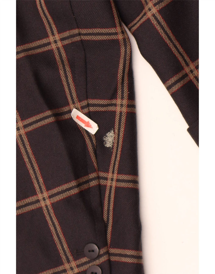 Giacca blazer a 3 bottoni lunga da donna Laurel EU 40 scozzese marrone medio