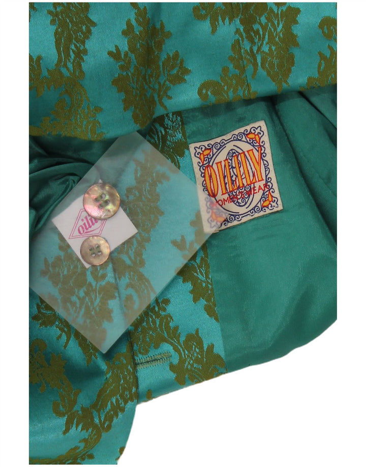 Giacca blazer a 2 bottoni corta da donna Oilily EU 38 Medium Turchese Paisley