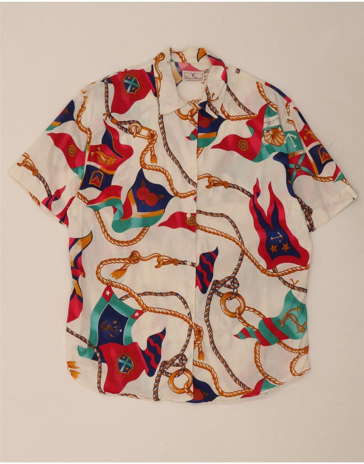 Camicia da donna con motivo astratto Conte of Florence UK 18 XL multicolore