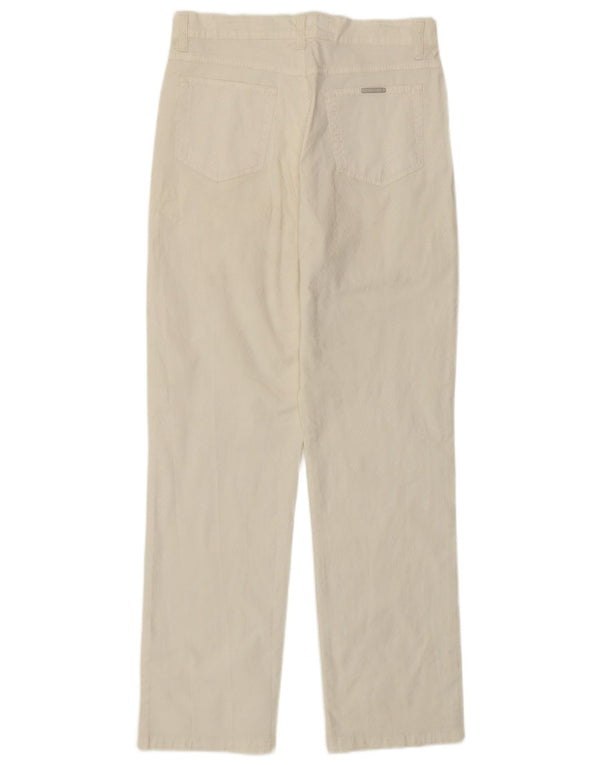 Pantaloni Casual Dritti Donna Trussardi W28 L28 Bianco Stampa Animalier