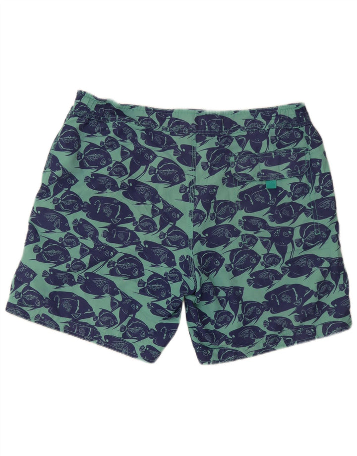 Pantaloncini da bagno grafici da uomo Boden grandi blu