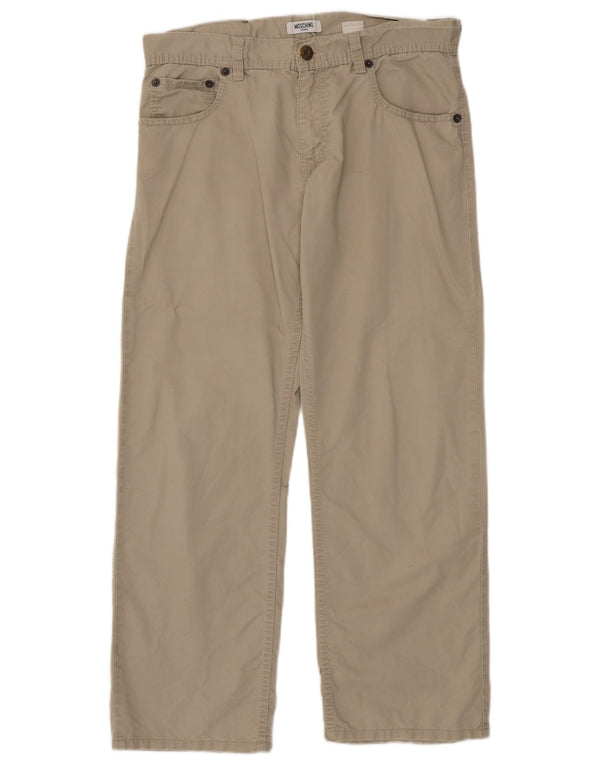 Pantaloni casual dritti da uomo Moschino W34 L29 Beige