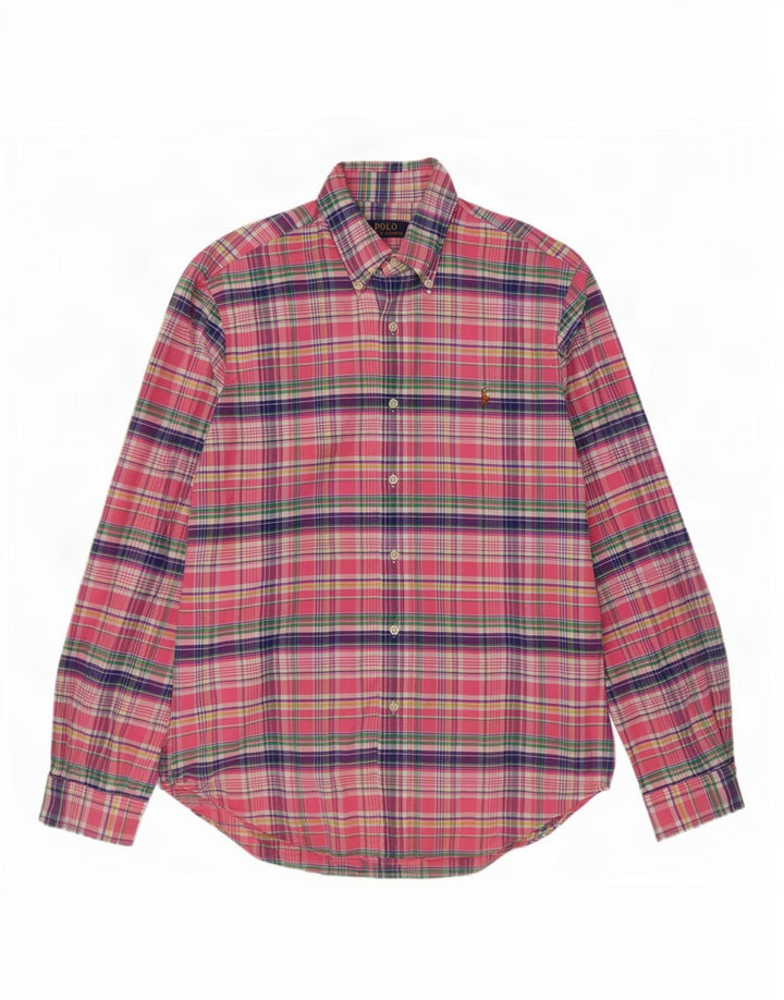 Polo Ralph Lauren Camicia da uomo in cotone a quadri grandi rosa