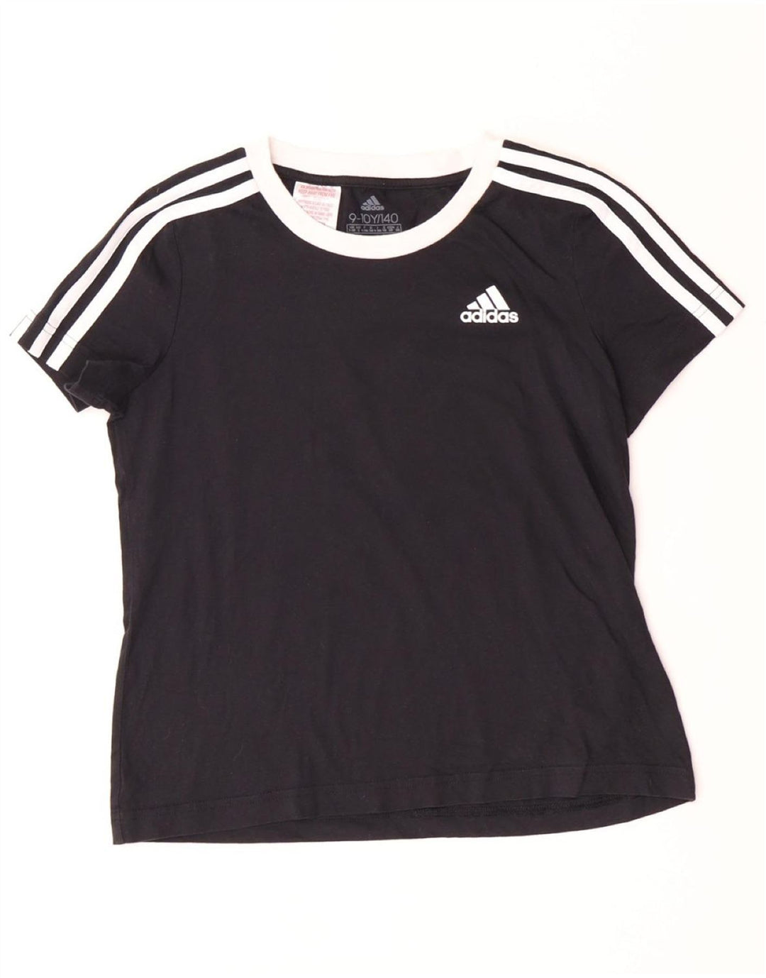 T-shirt ADIDAS per bambina 9-10 anni in cotone nero