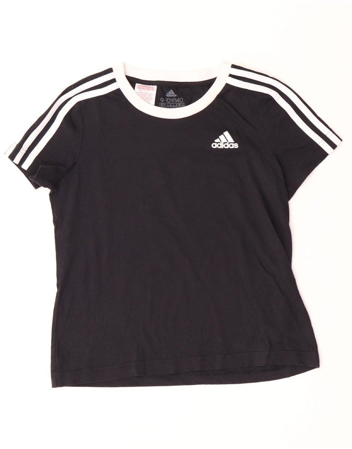 T-shirt ADIDAS per bambina 9-10 anni in cotone nero