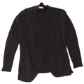 Maglione cardigan aperto da donna Zara UK 14 grande cotone nero