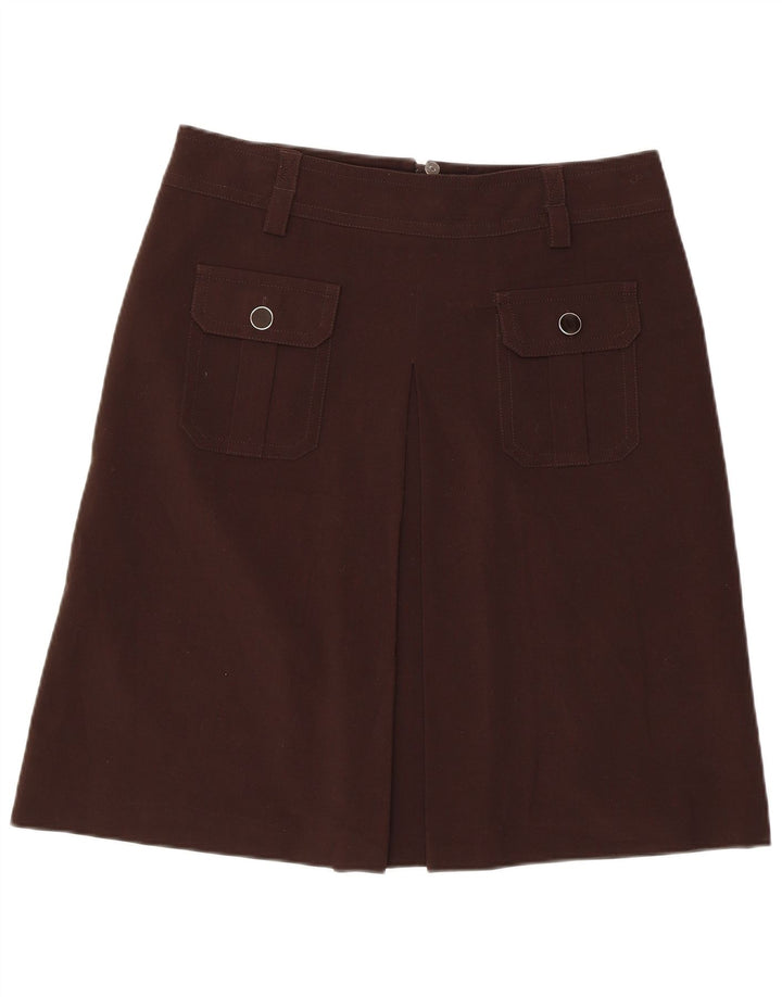 Gonna a trapezio da donna Marks & Spencer UK 14 Large W34 Poliestere marrone