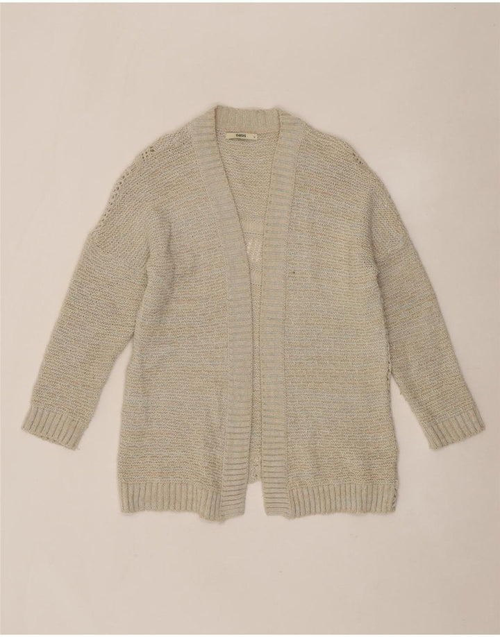 OASIS Womens Oversized 3/4 Sleeve Open Cardigan Sweater UK 10 Small Beige Vintage Oasis and Second-Hand Oasis from Messina Hembry 
