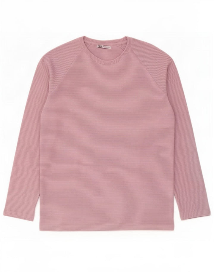 Top manica lunga da uomo Marks & Spencer viola medio