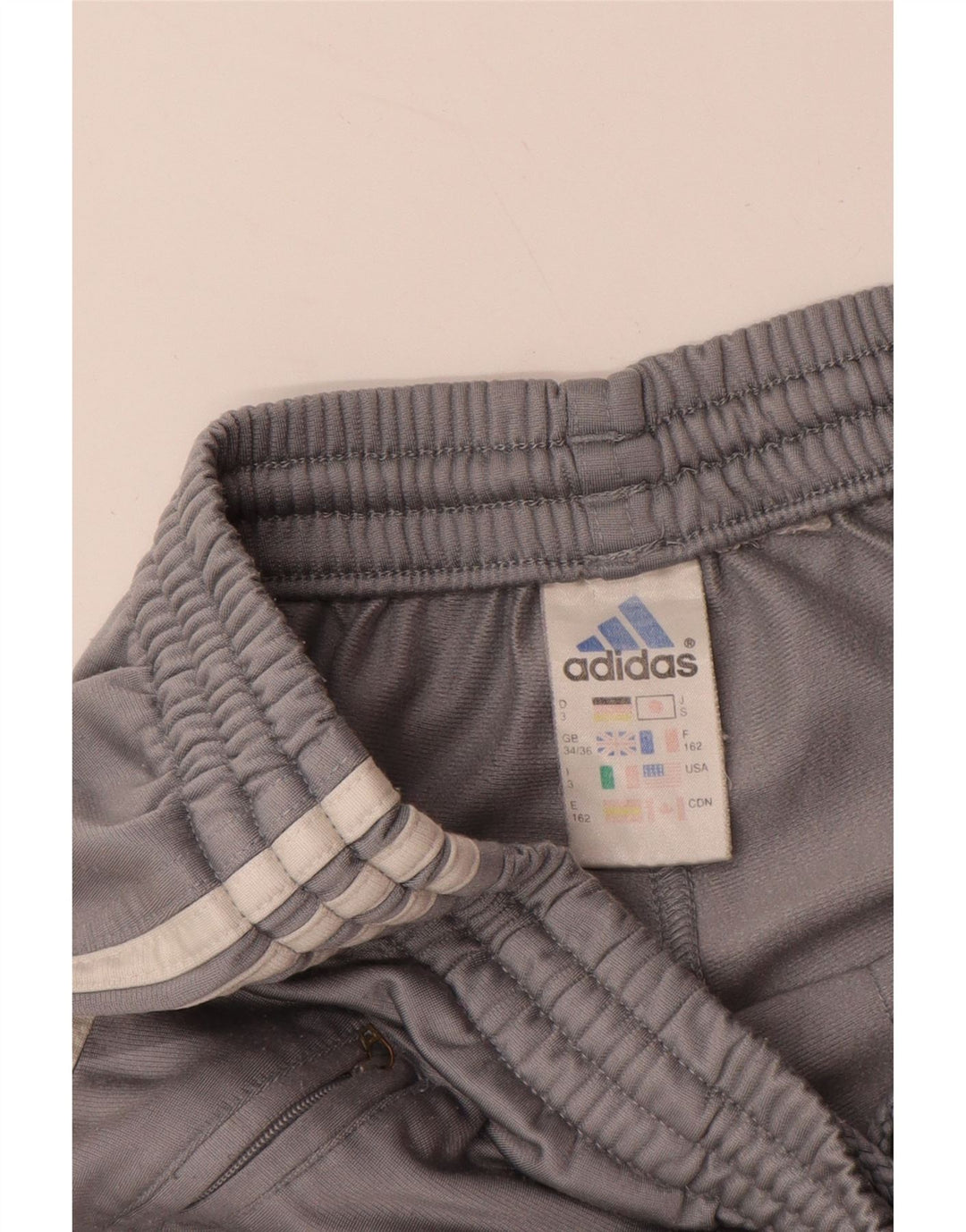 Pantaloni da tuta da uomo ADIDAS UK 34/36 Small Grigio Poliestere