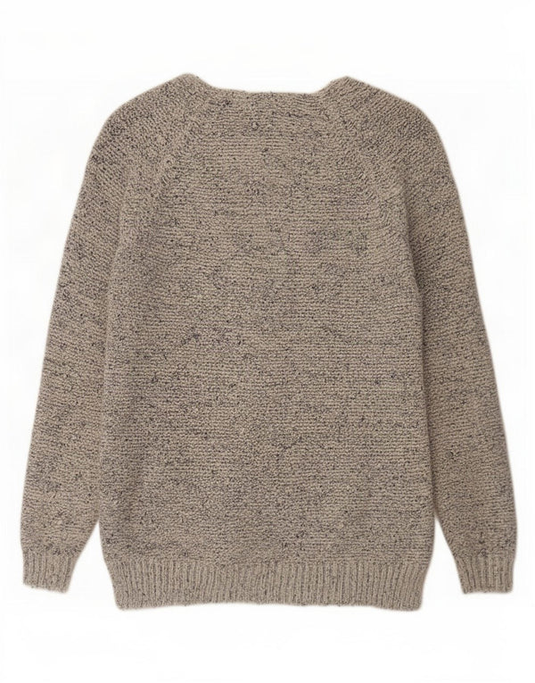 Marks & Spencer Womens Cardigan Sweater UK 14 Medium Blue Flecked Cotton