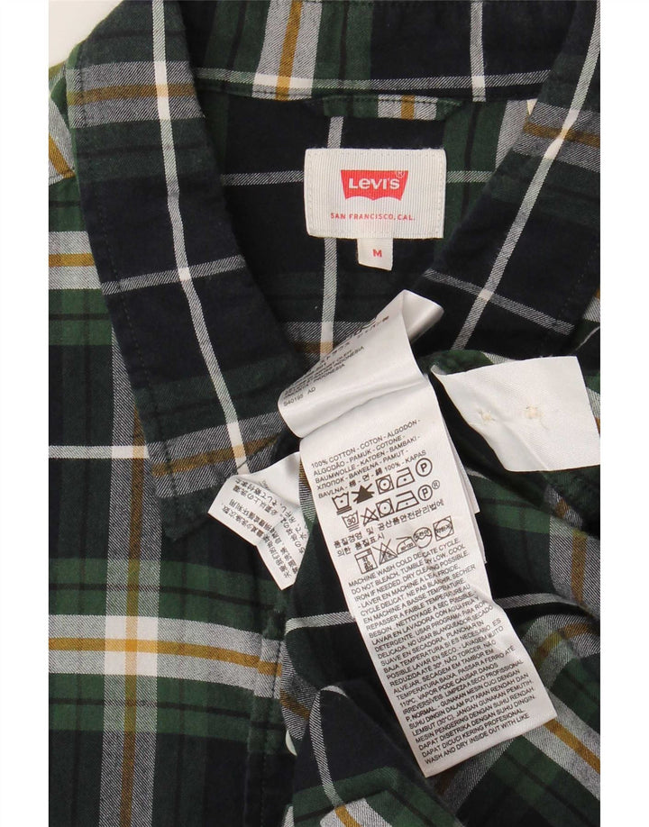 Camicia Levi's da uomo in flanella di cotone a quadri verde medio