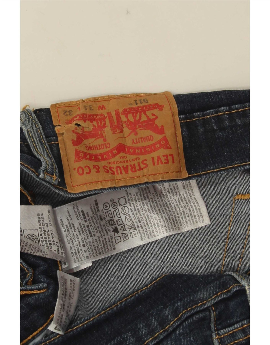 Jeans Levi's Uomo 511 Slim W34 L32 Cotone Blu