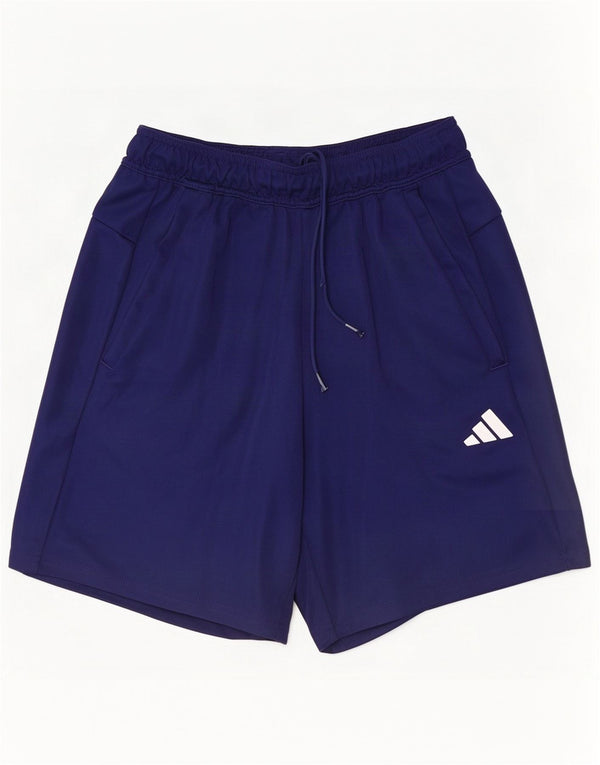 Pantaloncini sportivi Adidas Aeroready Regular Fit da uomo piccoli in poliestere blu navy
