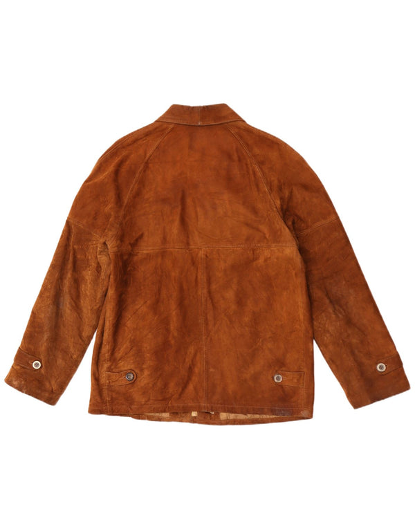 Giacca vintage in pelle scamosciata da uomo UK 38 Marrone medio