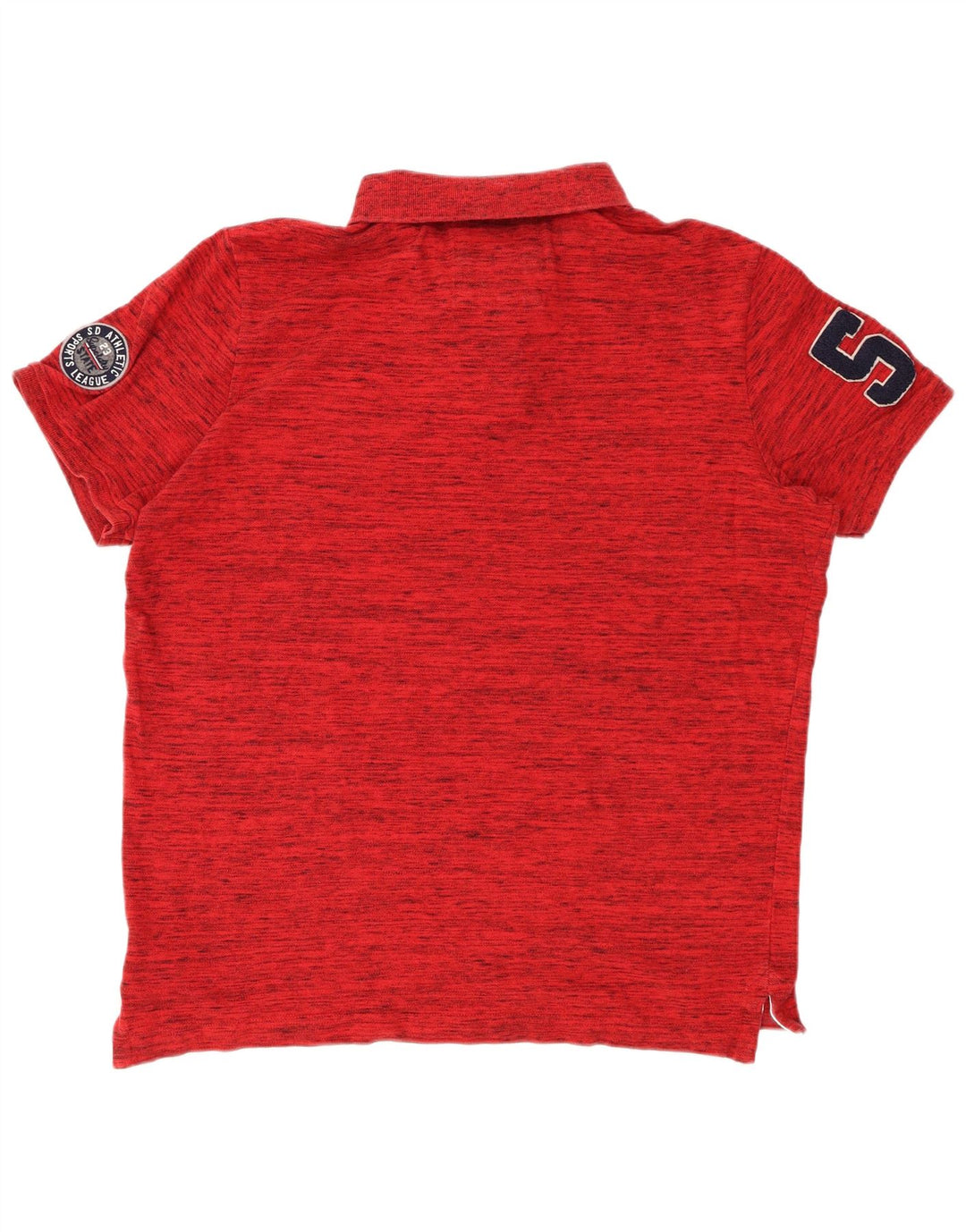 Polo grafica da uomo SUPERDRY 3XL cotone screziato rosso