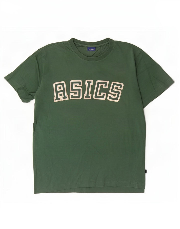 T-shirt grafica da uomo Asics Top piccola verde