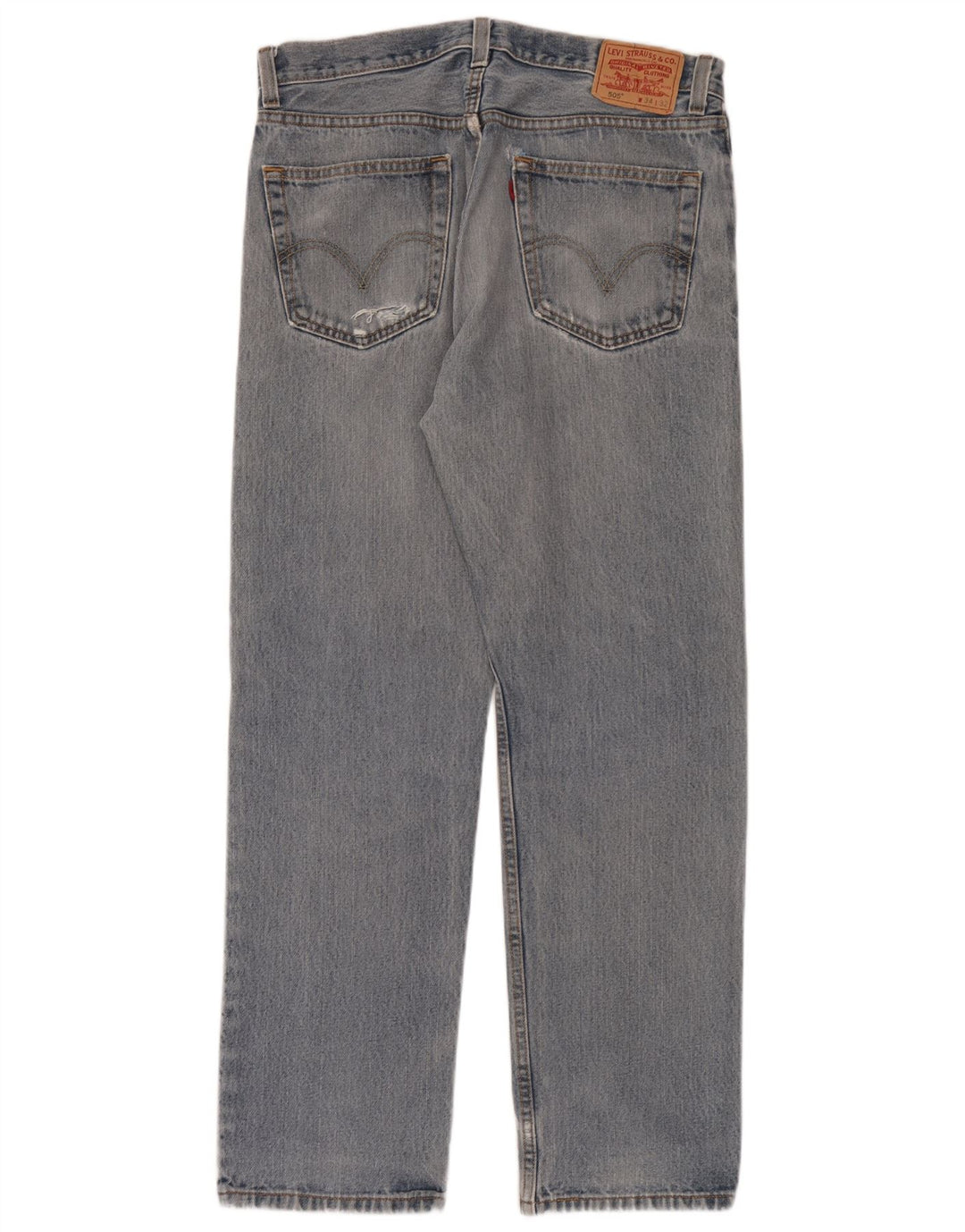 Levi's Uomo 505 Jeans dritti effetto consumato W34 L32 Cotone Blu