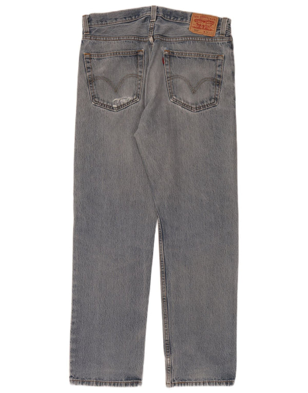 Levi's Uomo 505 Jeans dritti effetto consumato W34 L32 Cotone Blu