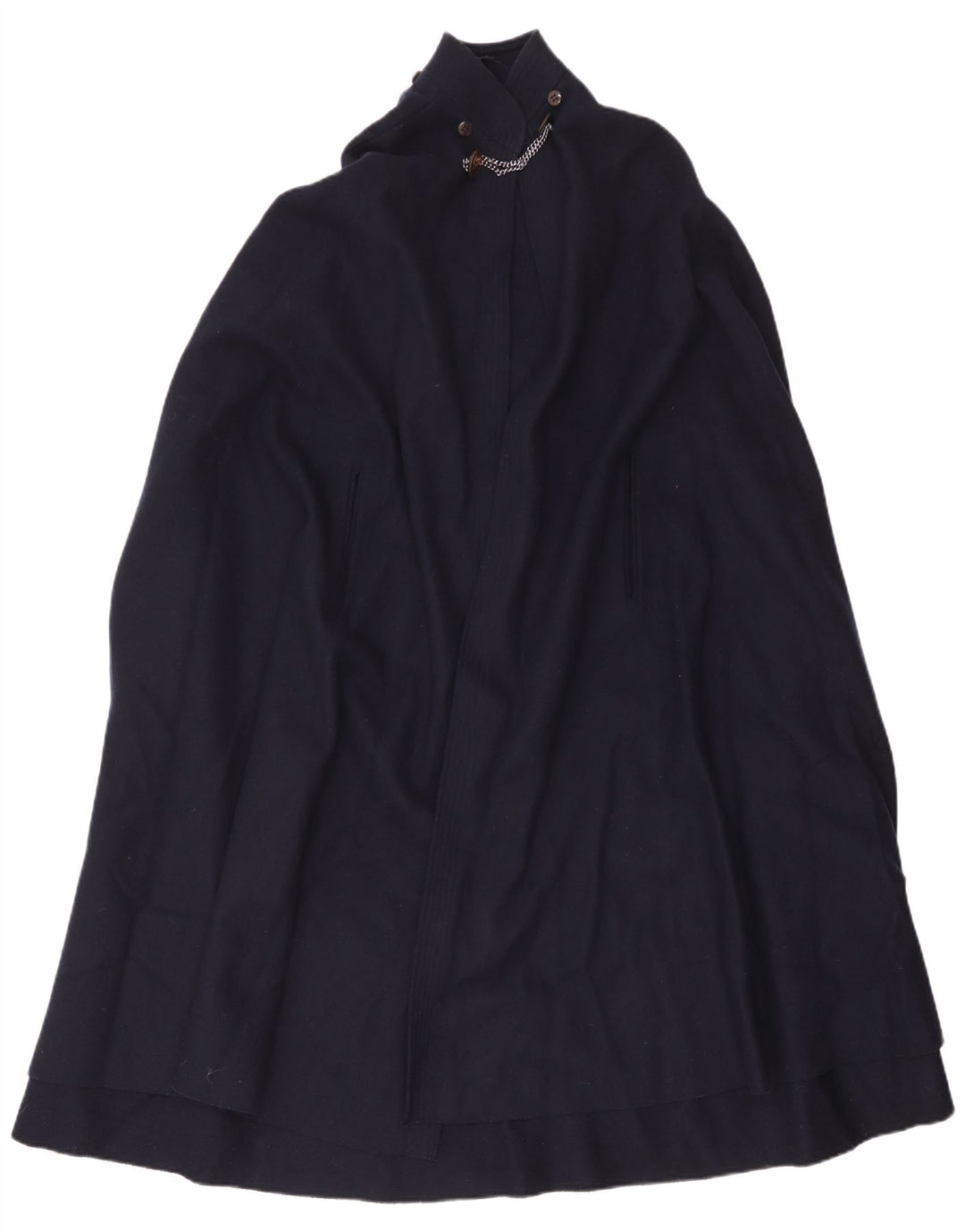 Cappotto mantella vintage da donna IT 42 medio blu navy