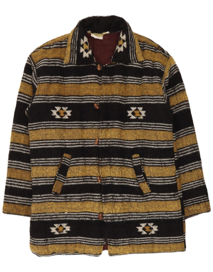 Montgomery vintage da uomo UK 40 grande lana geometrica multicolore