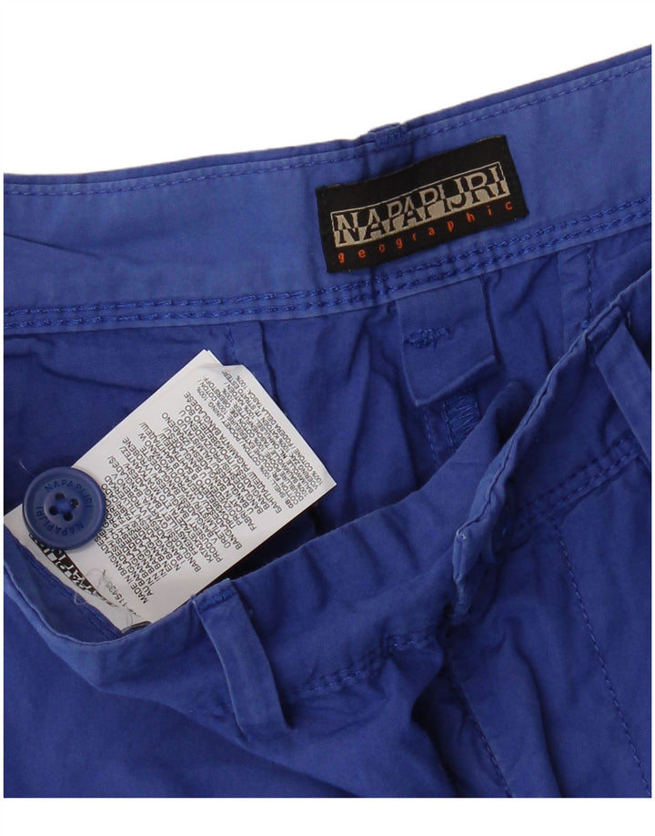 Pantaloncini chino da uomo Napapijri W30 in cotone blu medio