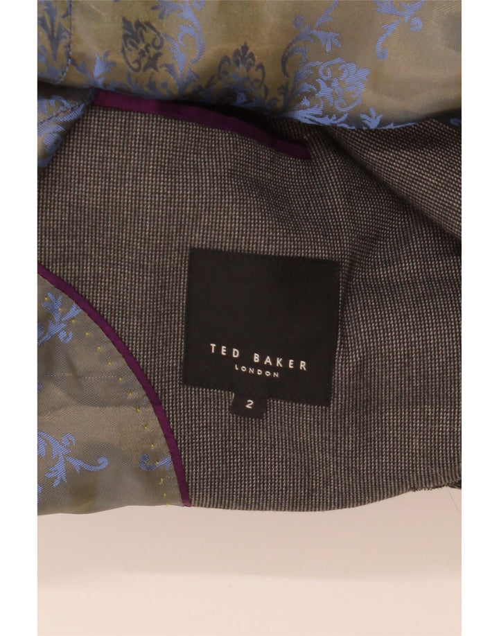 Giacca blazer aperta da uomo Ted Baker taglia 2 piccola grigia