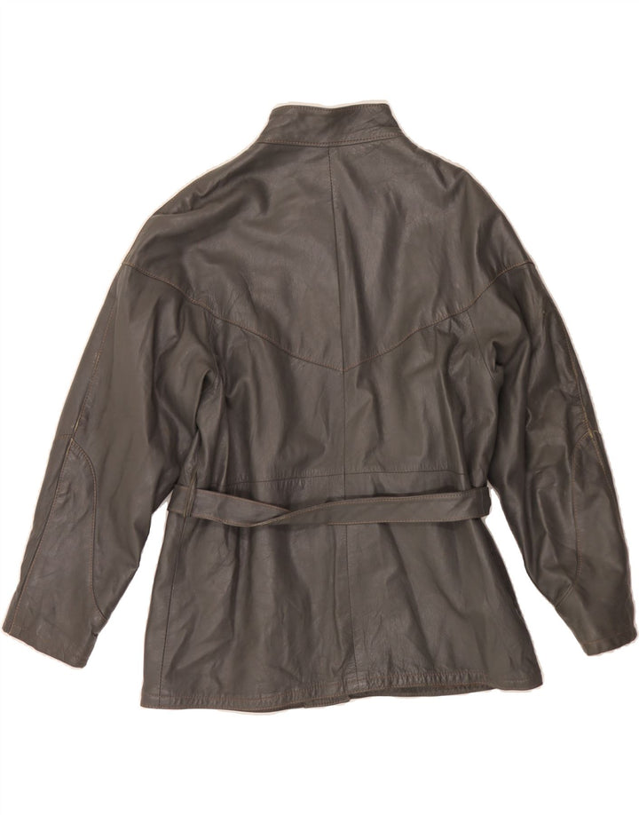 VINTAGE Womens Leather Jacket IT 46 Large Brown Vintage Vintage and Second-Hand Vintage from Messina Hembry 