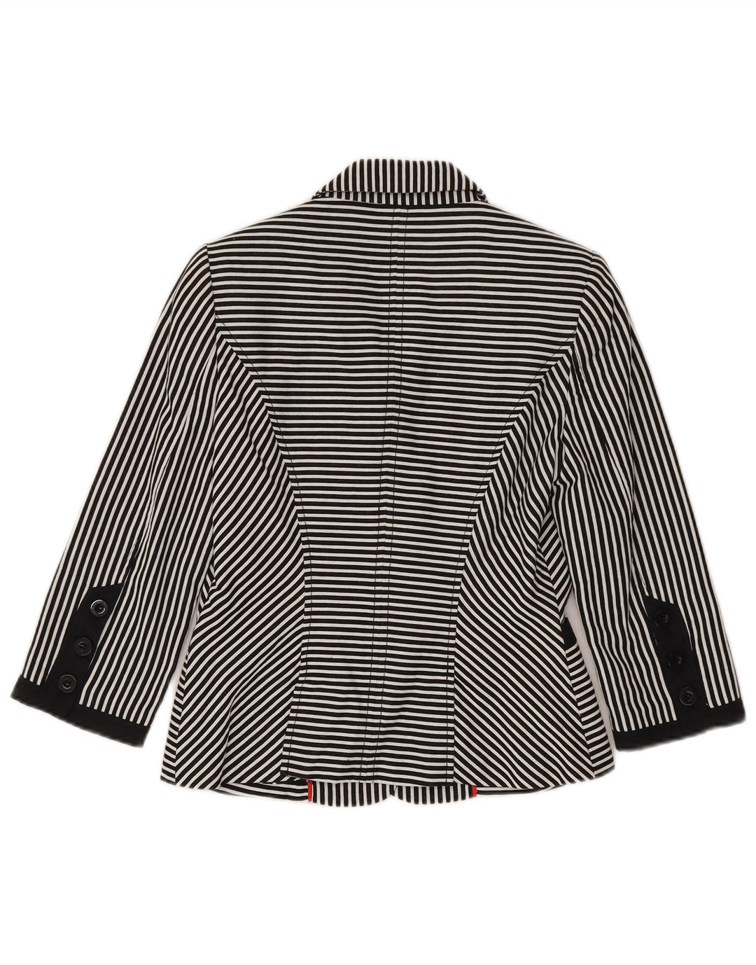 Giacca blazer da donna con maniche a 3/4 Jasper Conran UK 10 piccolo gessato nero